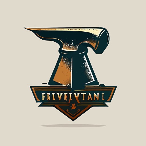 a traditional firing anvil as a simplistic vector company logo, low detail, professional