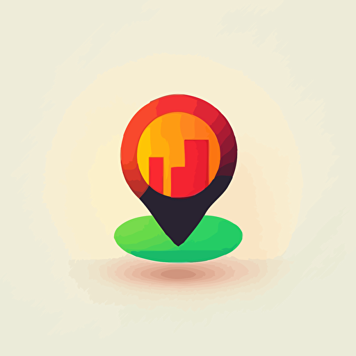 logo app, vector, simple, minimal, location
