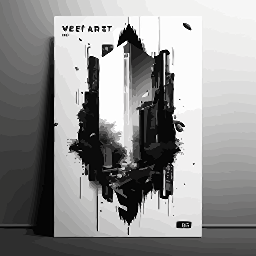 A3 vertical techy cyberpunk poster with futuristic, minimal style using vector elements vertical mirror with black and white colors — v5 — 30:42 — seed 1