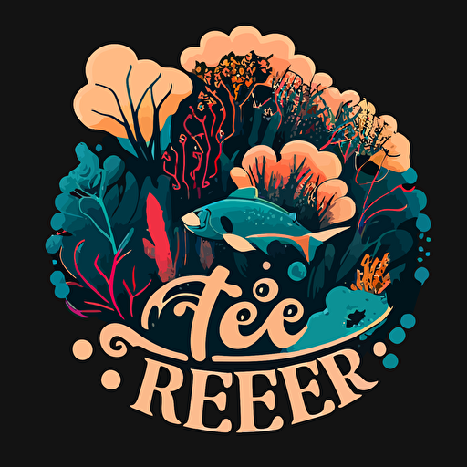 save the reef sticker vector art