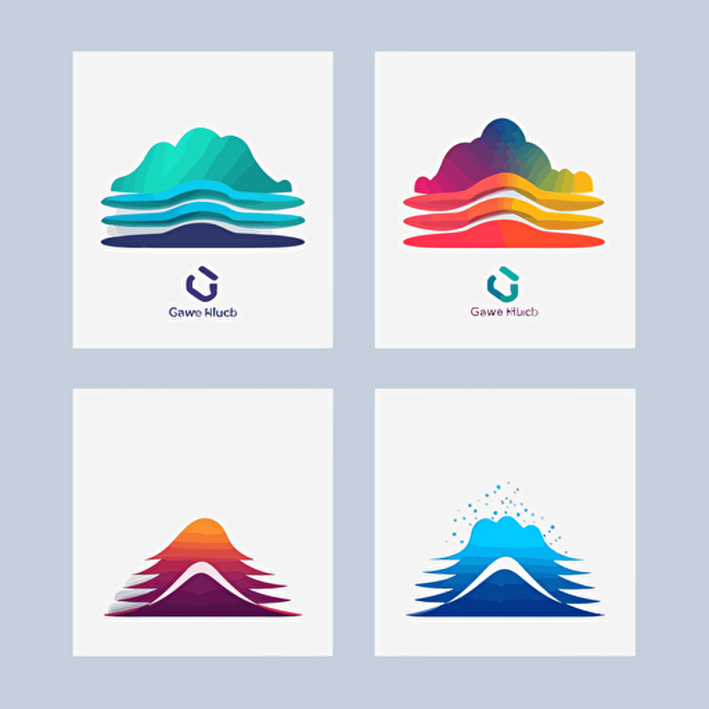 a minimalist logo for environmental data visualization agency, vector, colorful