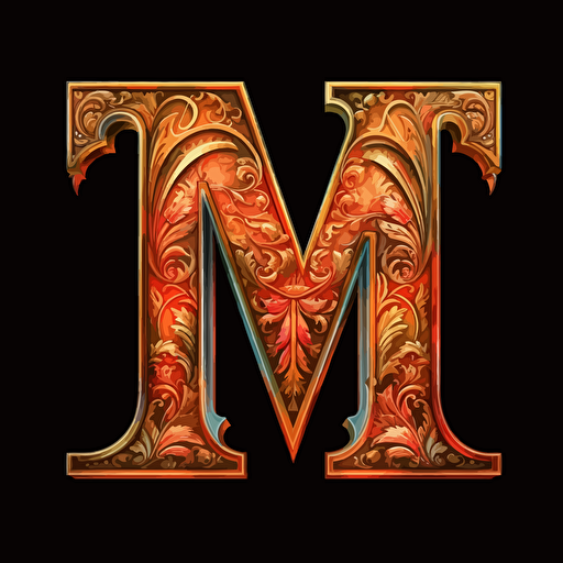 vector initials T M script