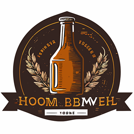 typical homebrewery logo, 2d vector art, minimalist
