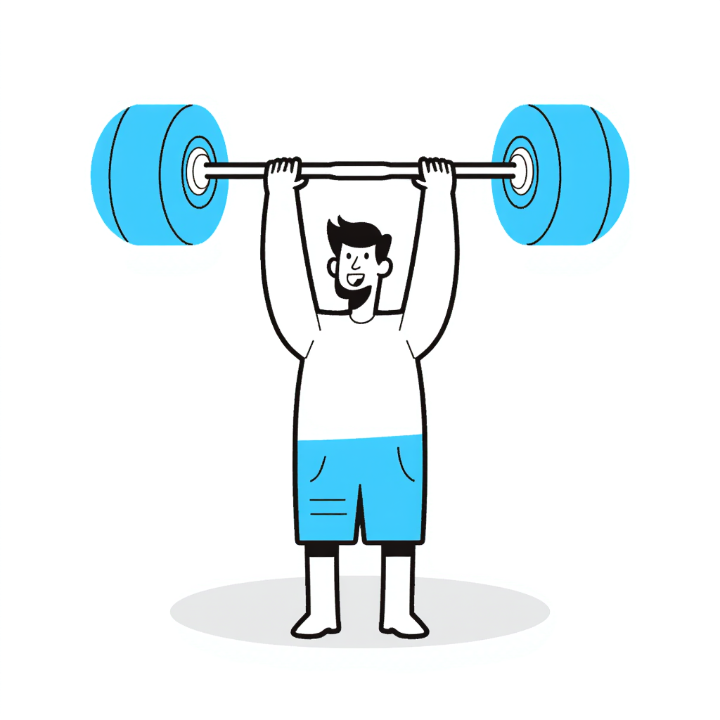 a man lifting weights