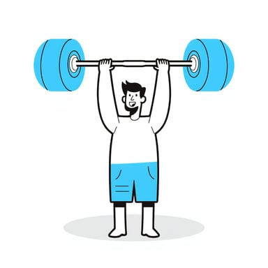 a man lifting weights