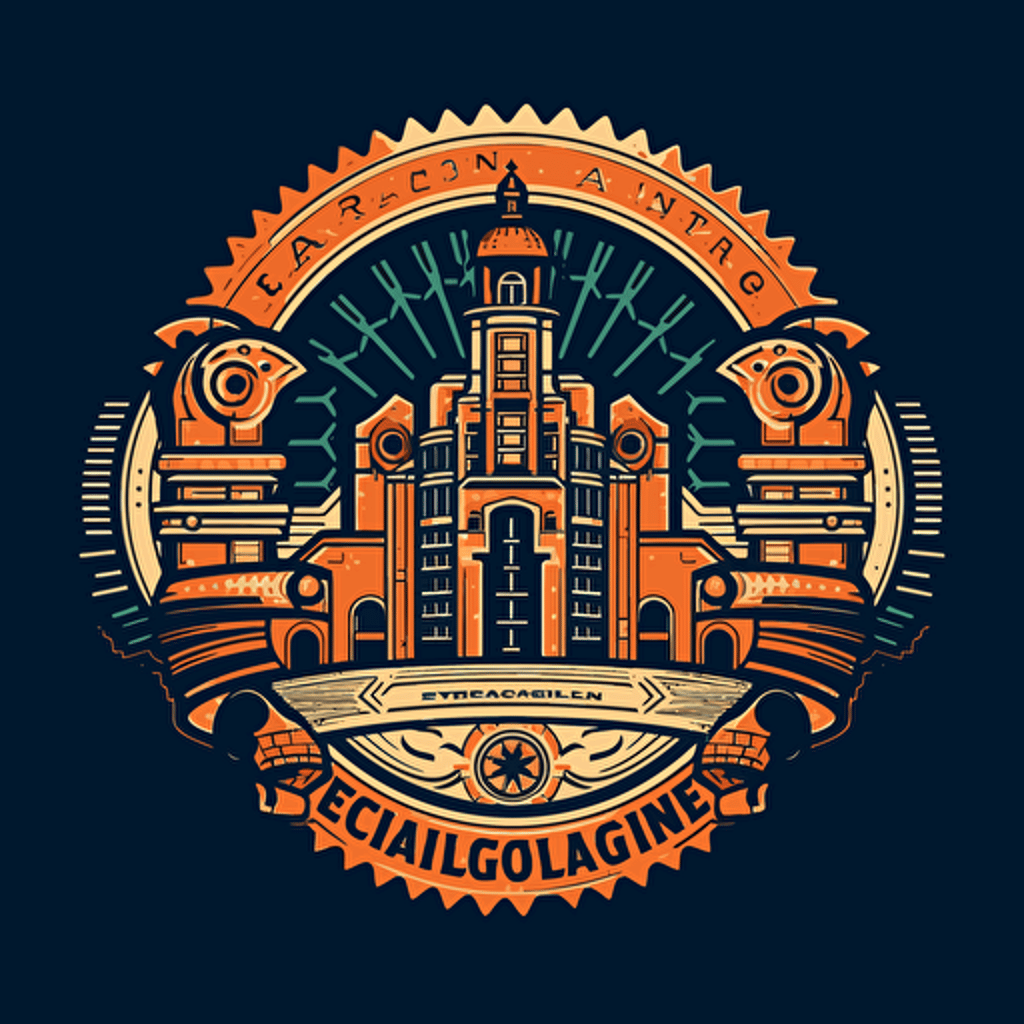 a vector logo design for a engineering college no background