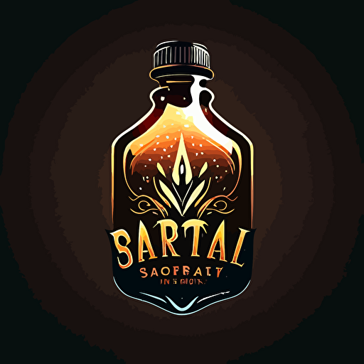 logo for web company named spark bottle vector art