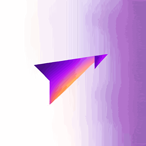 logo showing a letter with an arrow, minimal, vector, flat with a purple gradient