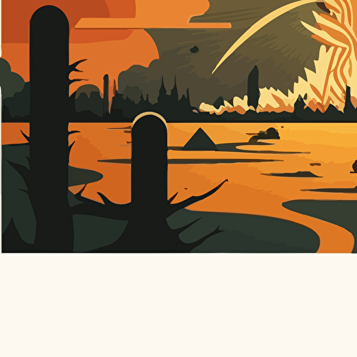 atomic explosion vector image