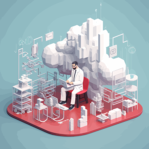 Healthdata, cloud, tech, vector, posetive, minimalistic ar