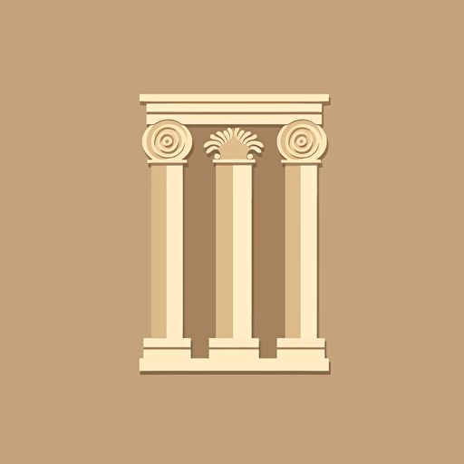 pilaster icon, vector, flat background, one color, minimalist