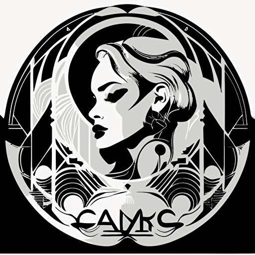 Karol g, art deco, sticker, vector, white backgraund, contour, favvism chaos 80