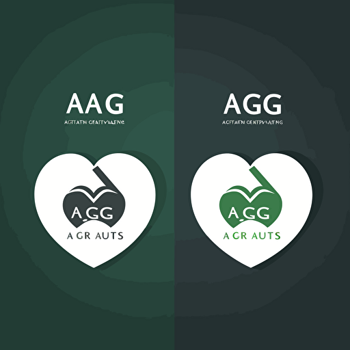 ARTG always ready to golf, heart shape and wordmark inside,wordmark logo, minimalist logo, one color, vector,golf, modern