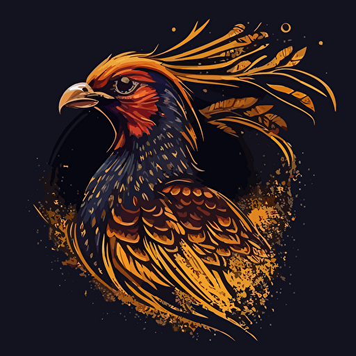 vector logo of golden pheasant for apparel