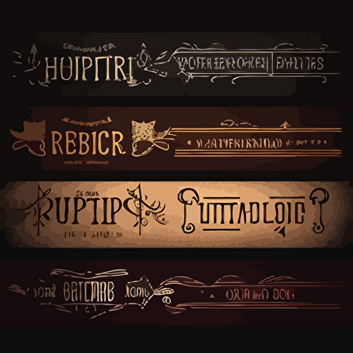 simple horizonal harry potter themed vector text dividers