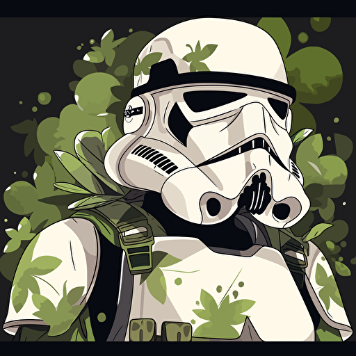 Tiled hemp trooper flat, vector, no background