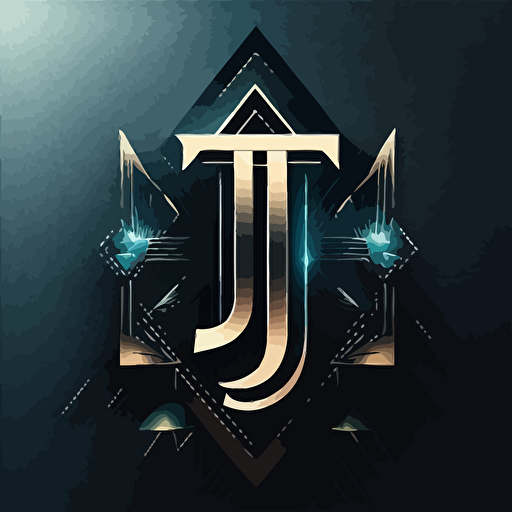 vector logo using the letters TTJ with a high-end look