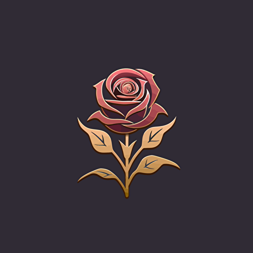 a clean vector corporate logo for a company specialising in advertising. Include a rose