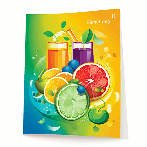 " Our IV Therapy treatments are carefully crafted with vitamins, minerals and antioxidants" into colorful vector based design for a brochure cover