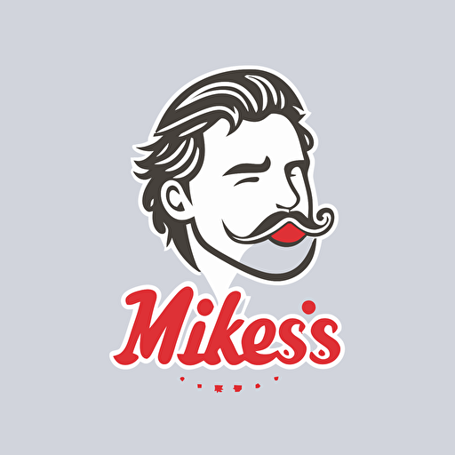 Mr. Kisses, simple, sports logo style, white background, vector