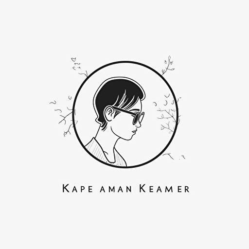 The logo with the name Anna Keymer. visual identity for a psychologist, sem\life, hipster, minimalist and simple, vector