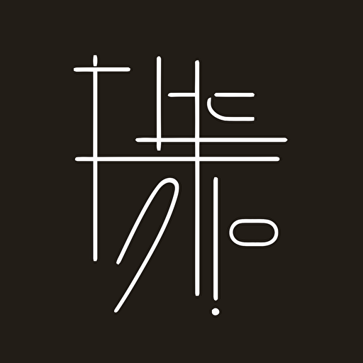 vector Paul Rand style logo, minimalist, line stroke, simple, featuring the letters TTJ