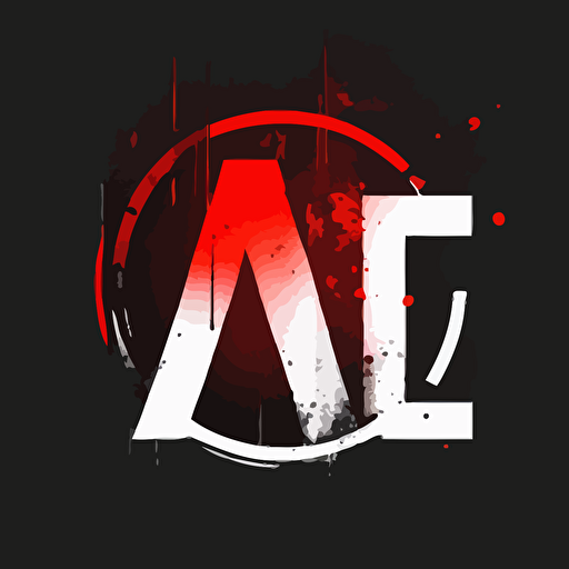 letter logo with letters ALC, minimalist style logo, vector logo, no background, colors red black white