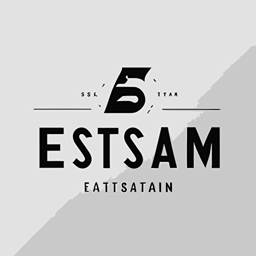 Letter "Esteban" logo, minimal, vector, simple, white background