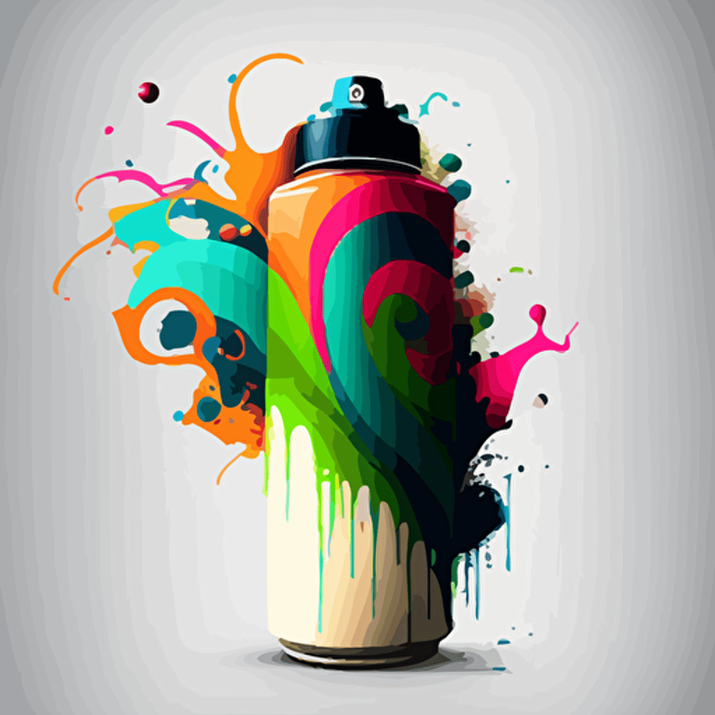 a vector design of a graffiti spray can