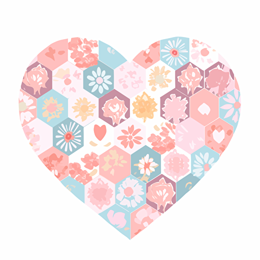 Tiled love hub, flat, vector, no background
