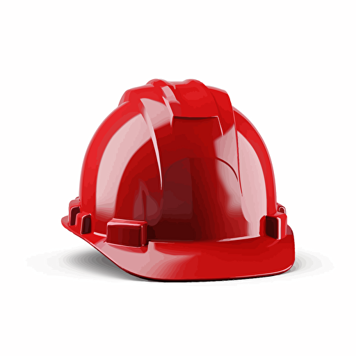 red hardhat vector on a simple white background.
