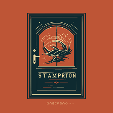 flat vector logo for storm door pro, corporate looking