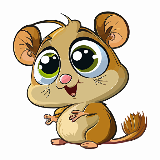 cartoon opussum happy rescued transparent background vector