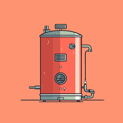 hot water tank vector art minimalist
