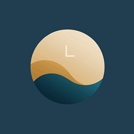 a logo for a company call Leonardo Loureiro, minimalist, vector, colors ocean blue and gold
