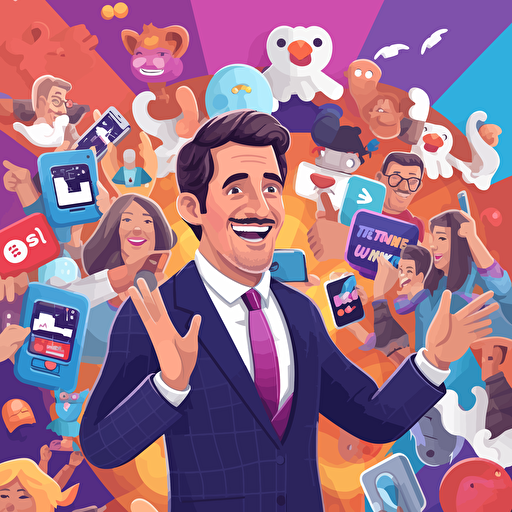 promotion of a politician's new tiktok channell: vector art high res