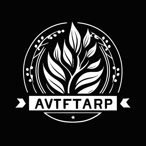 simple vector award logo, black and white