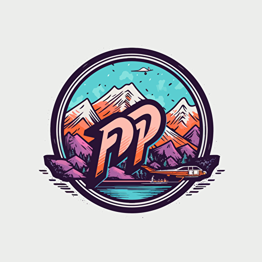logo for a travel company with the initials PLS vector logo, vector art, 2d