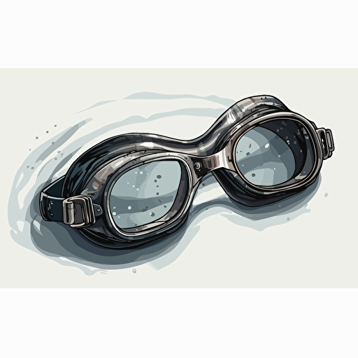 vector drawing of swim goggles