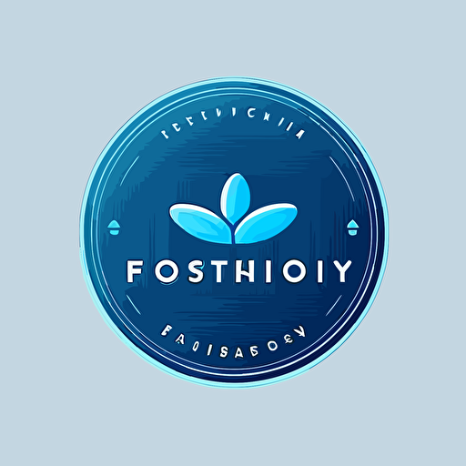 clean, blue plate, minimalist, vector logo for food technology business focused on community building