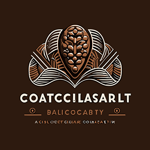chocolatier abstract logo design, detailed, vector art, 2D, minimalist