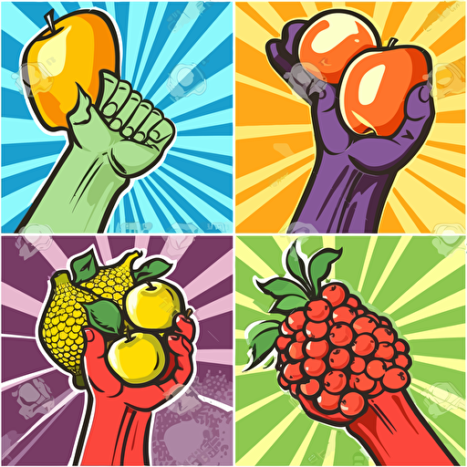 symbolic for "We want to help every people to be healthful", vector, pop art style