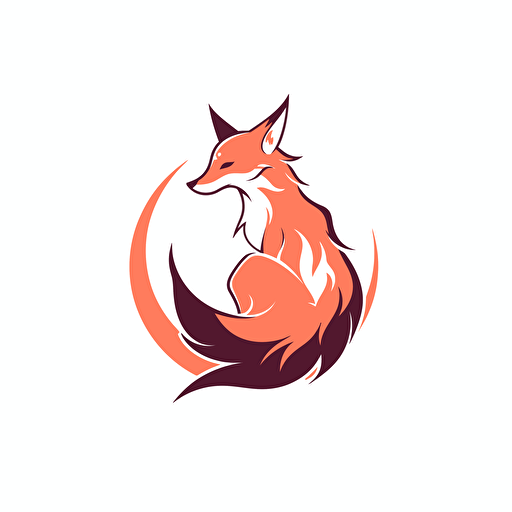 Logo, white background SunFox, vector illustration