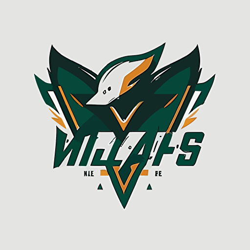 minimal NHL vector style logo, Mighty Ducks