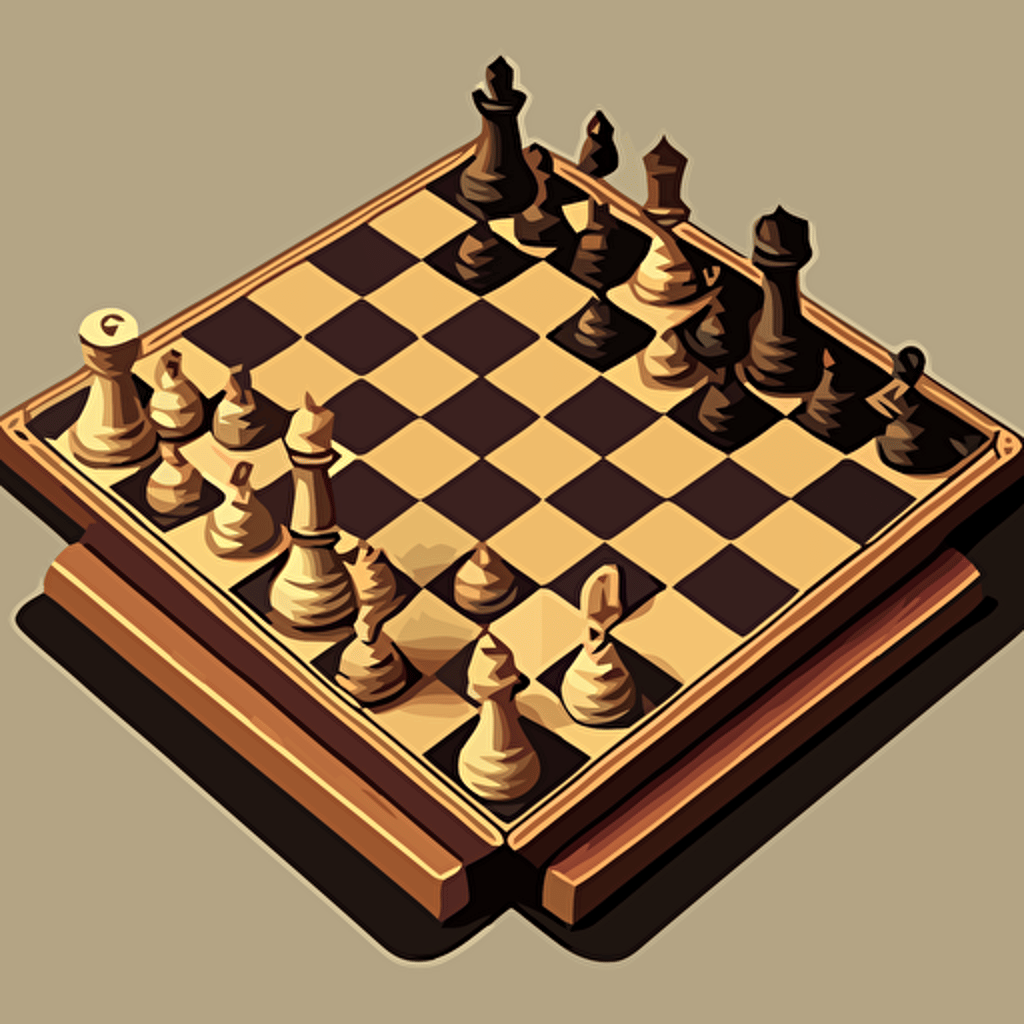 2d vector illustration of a chess board