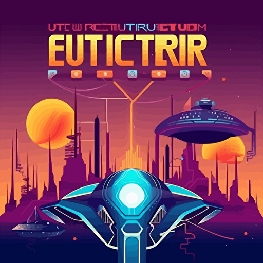 futuric dystopia design vector poster