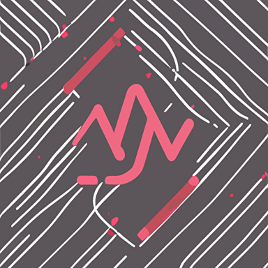 logo typography vibrating shaking waves fragments lines vector minimalist