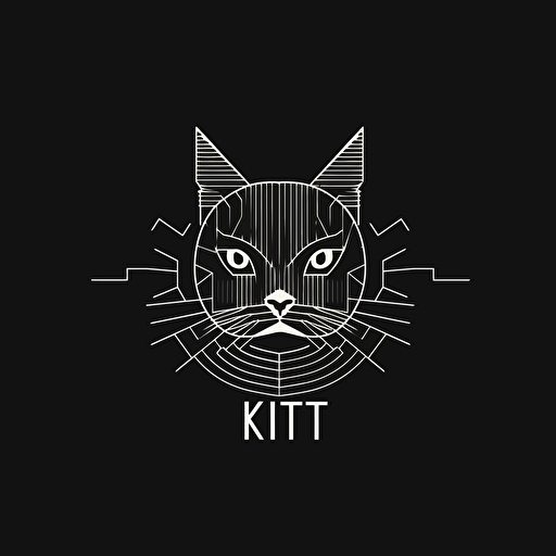 logo for a product called KITT, toolkit, black and white, minimalist, vector art