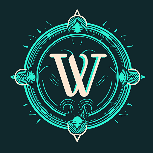 W C Lettermark logo, vector art