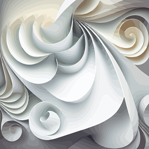 swirled sheets of paper, vector illustration